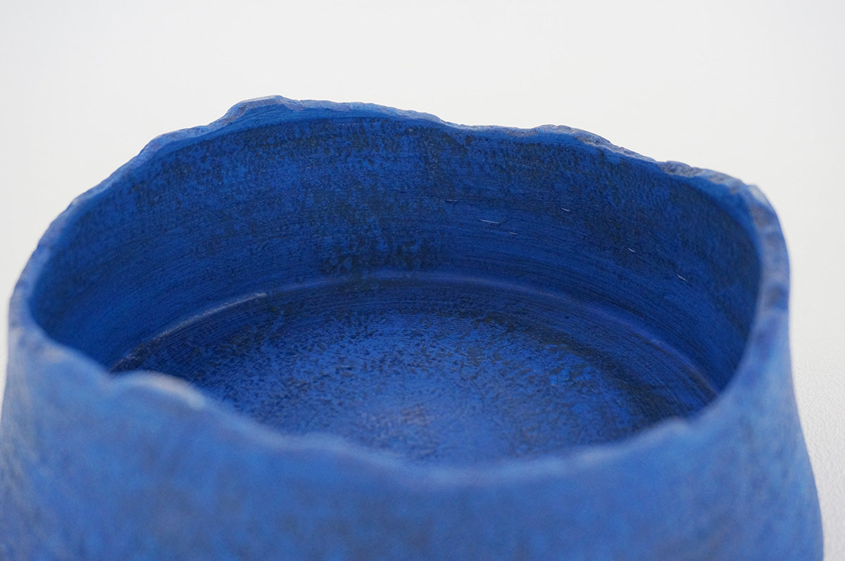 001 青韻 欠け5寸高台皿