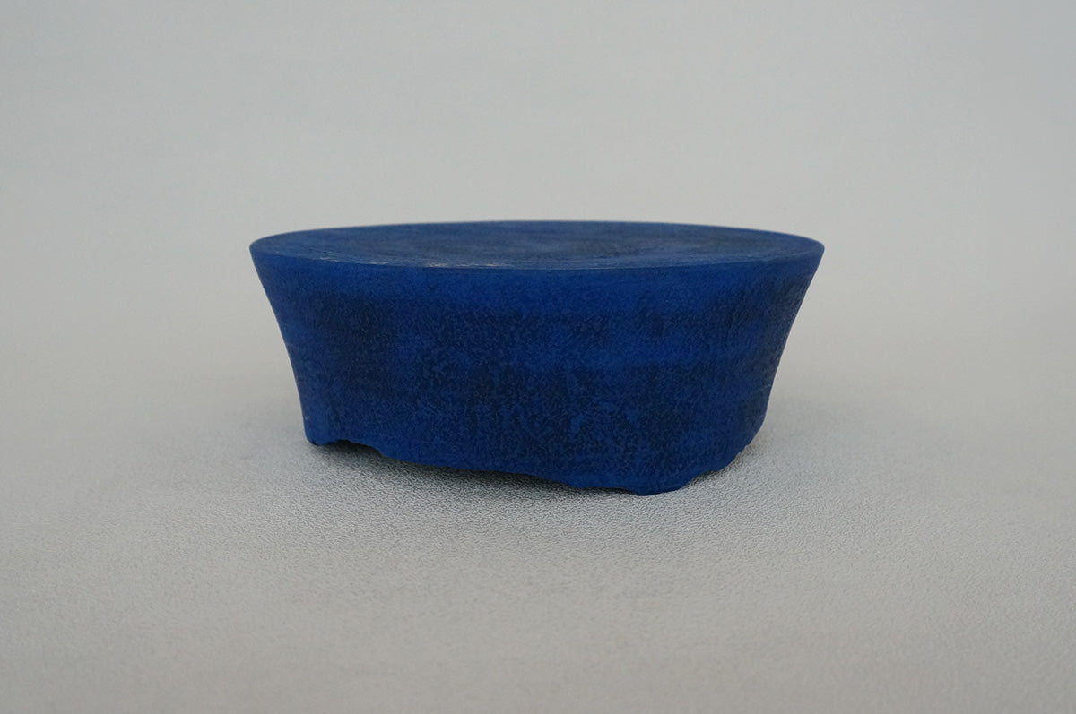 001 青韻 欠け5寸高台皿