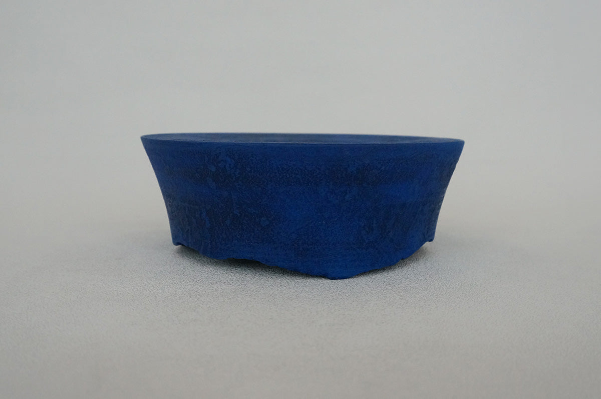 001 青韻 欠け5寸高台皿