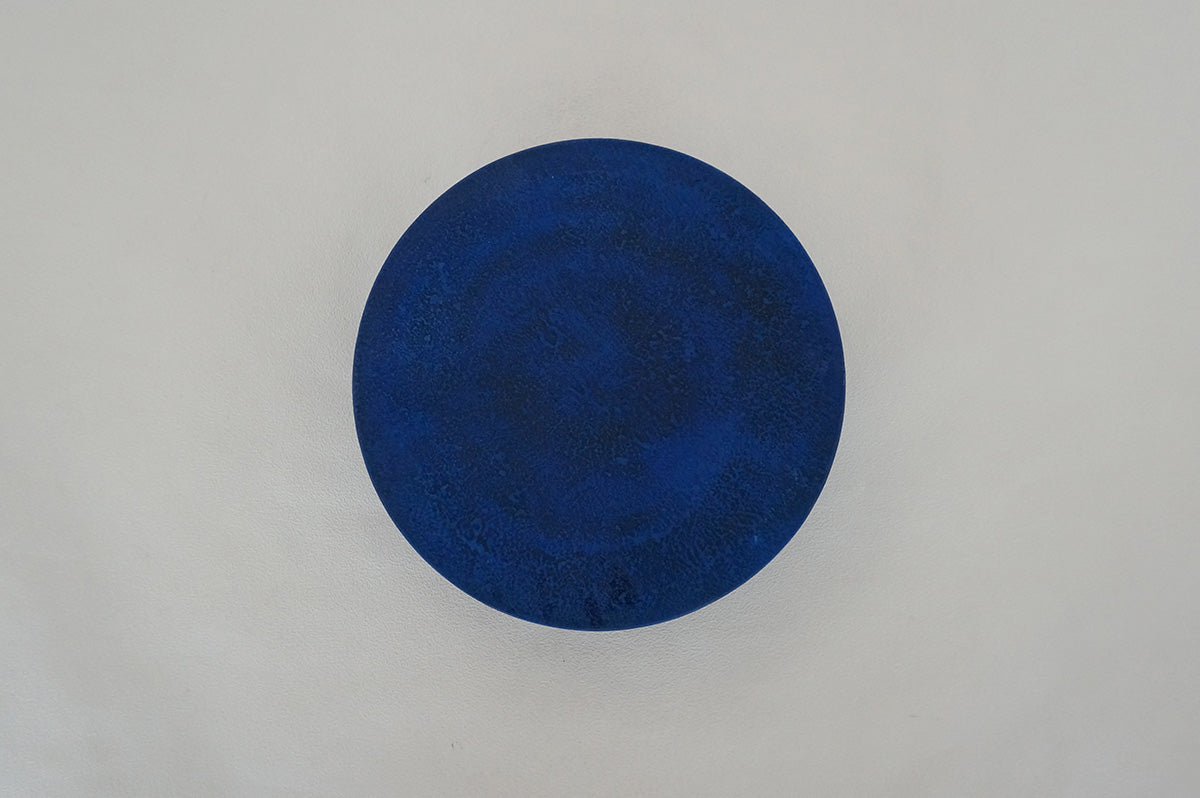 001 青韻 欠け5寸高台皿