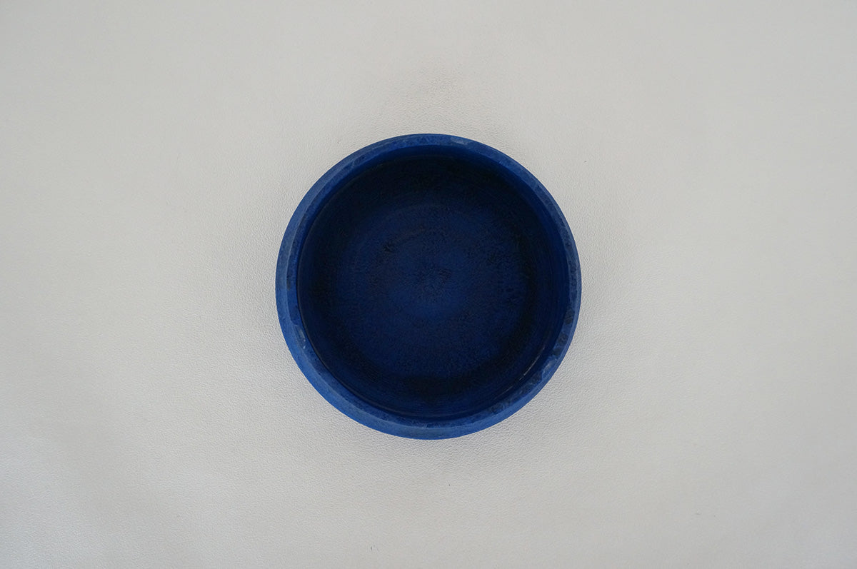 001 青韻 欠け5寸高台皿