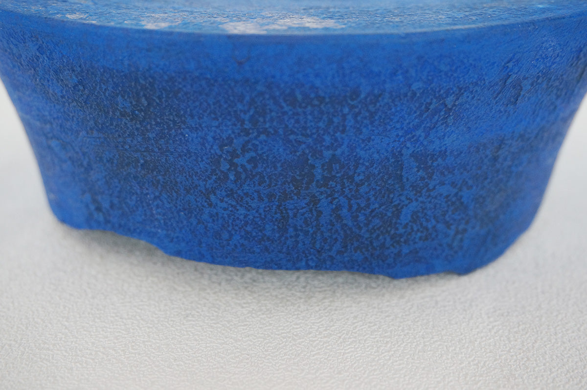 001 青韻 欠け5寸高台皿