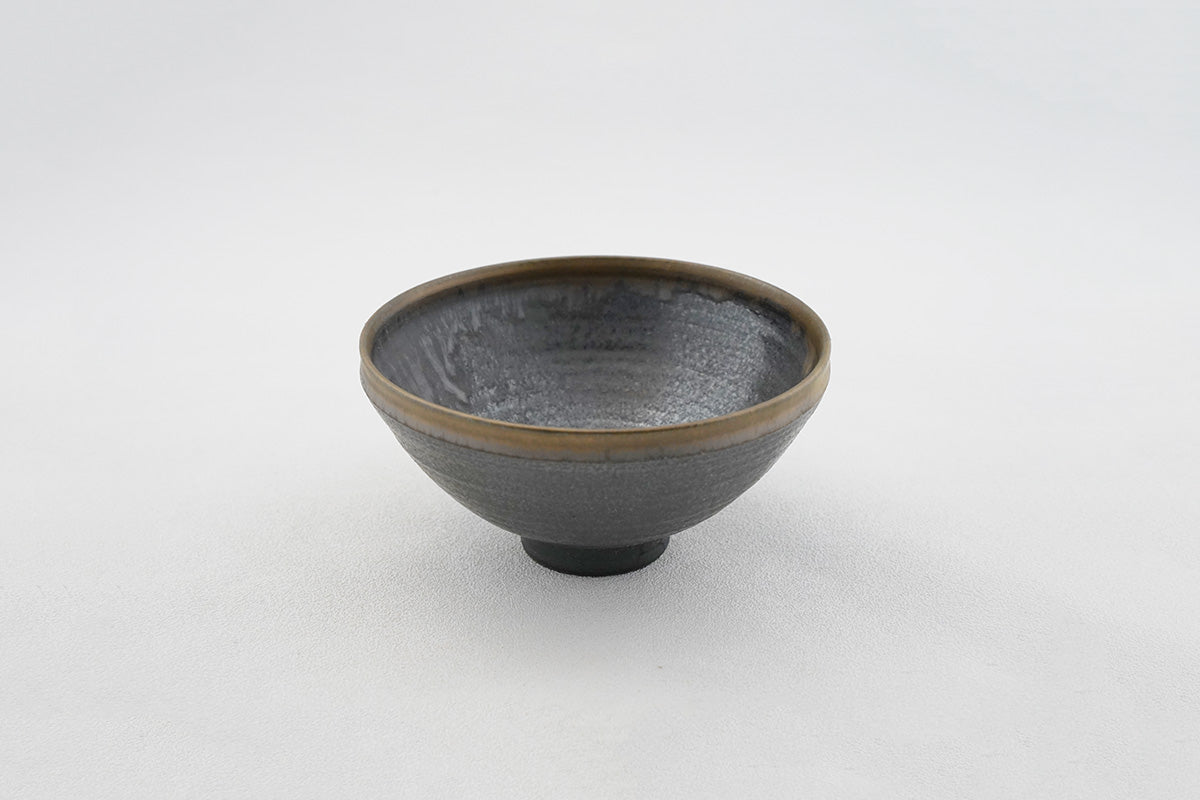 003 黒彩　飯碗（L）