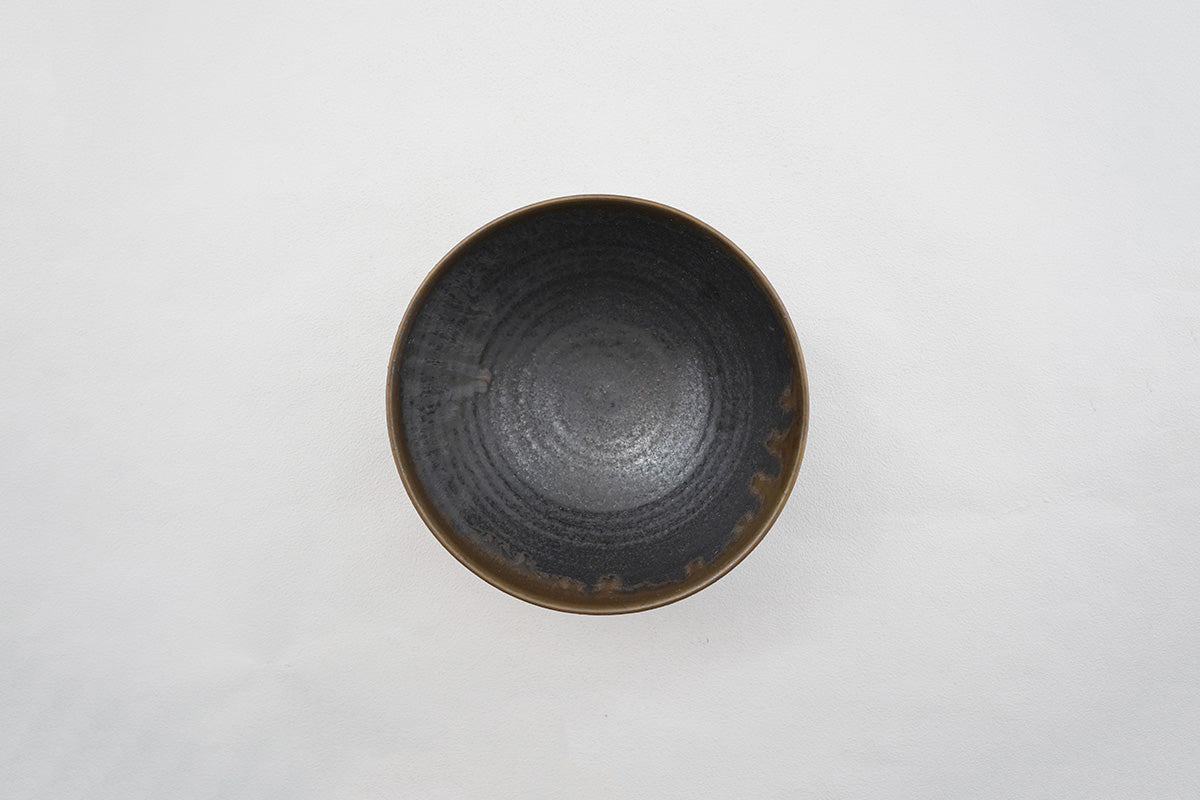003 黒彩　飯碗（L）