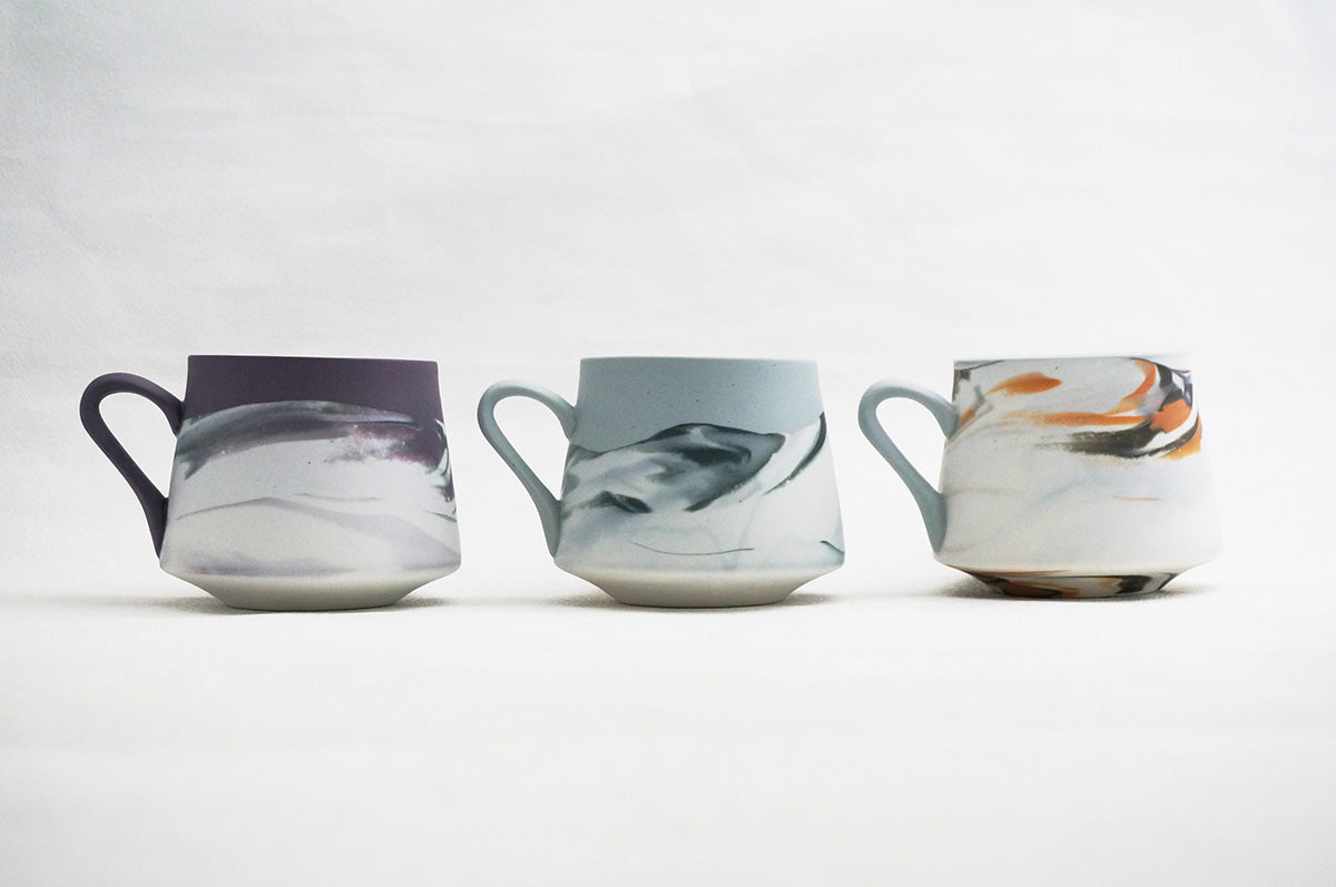 004 marble 富士型コーヒー碗 5/6/7