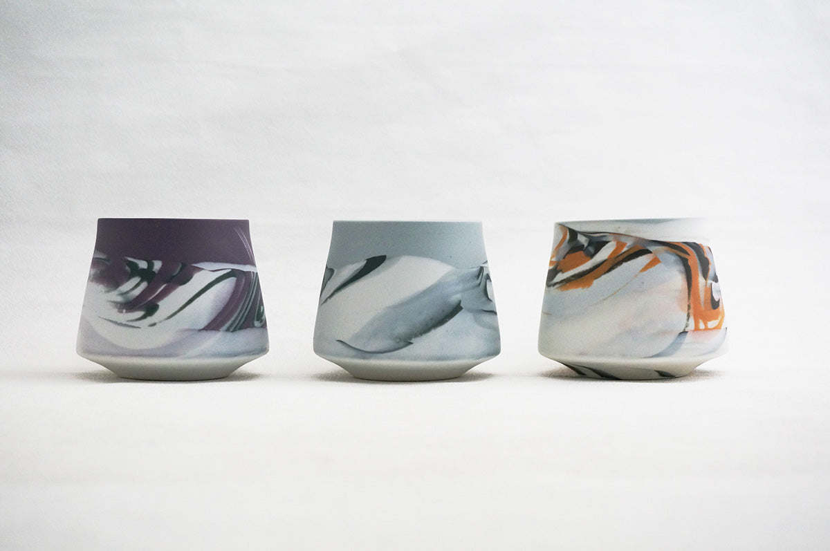 004 marble 富士型コーヒー碗 5/6/7