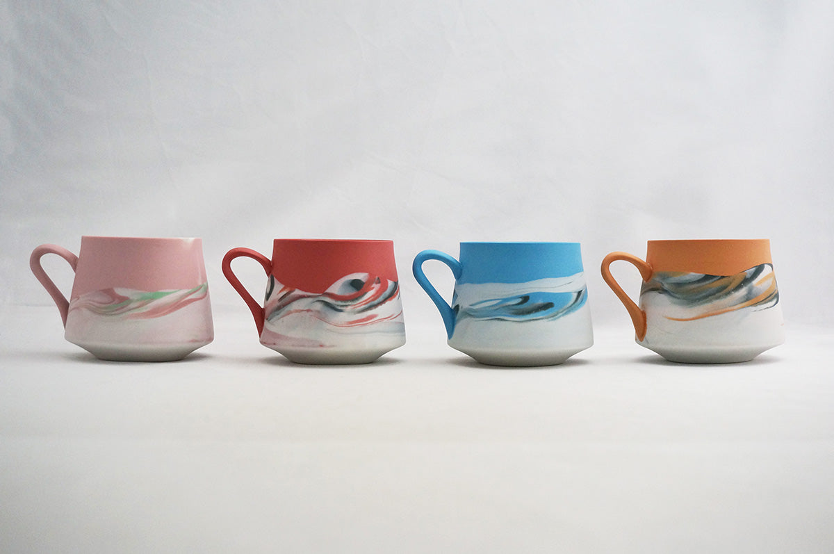 004 marble 富士型コーヒー碗 1/2/3/4