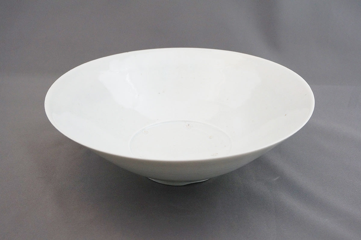 005 青白磁パスタ鉢(7寸) 薪窯焼成 目跡あり