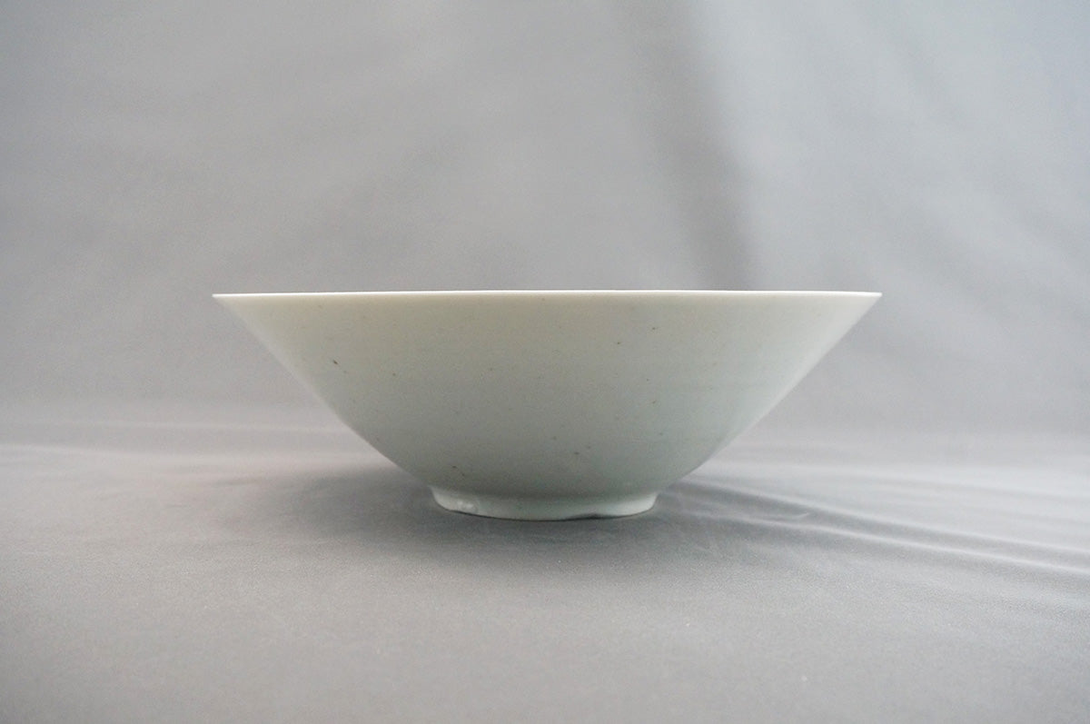 005 青白磁パスタ鉢(7寸) 薪窯焼成 目跡あり