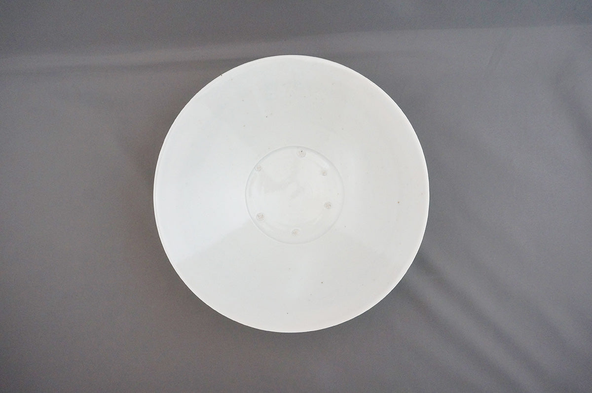 005 青白磁パスタ鉢(7寸) 薪窯焼成 目跡あり