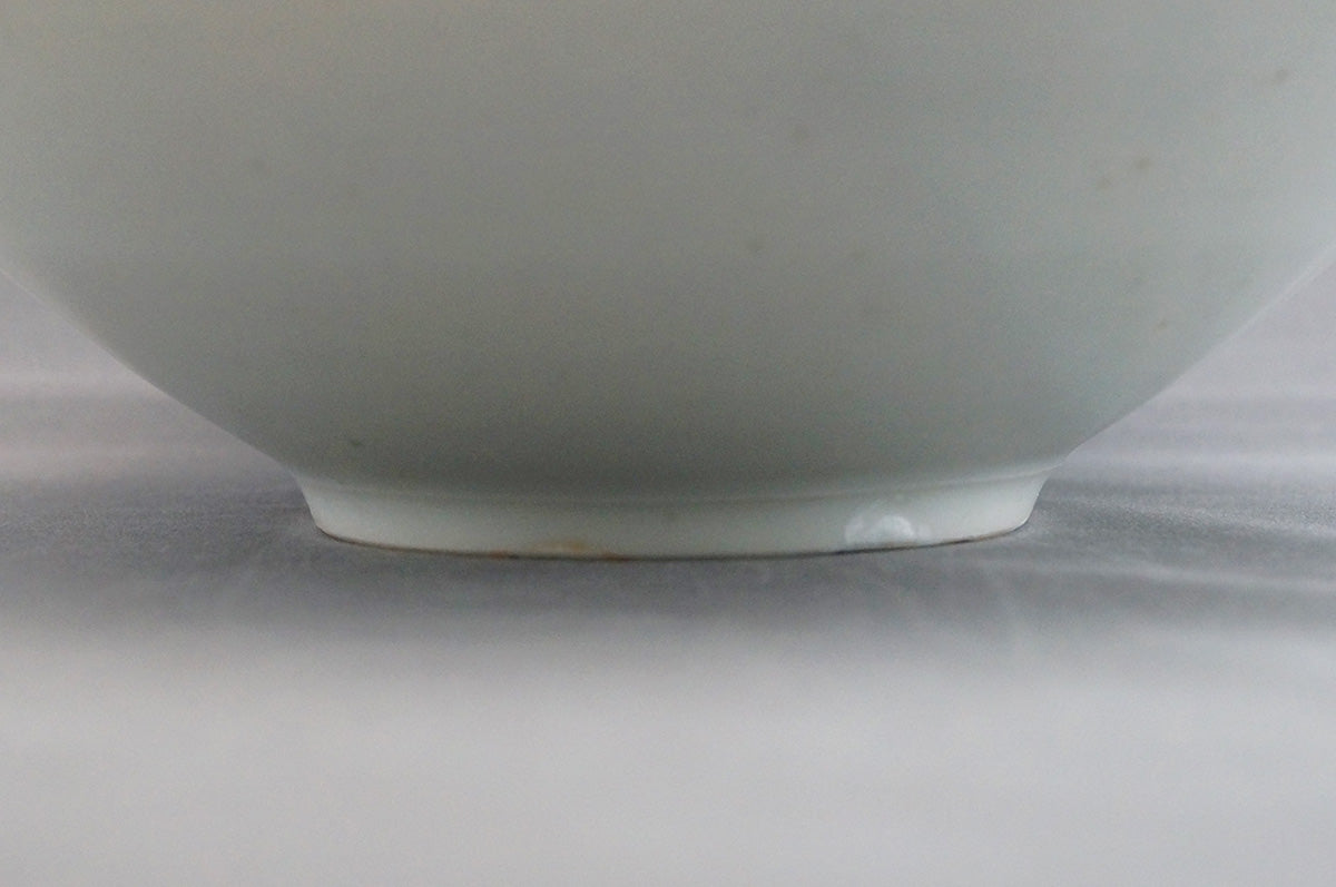 005 青白磁パスタ鉢(7寸) 薪窯焼成 目跡あり