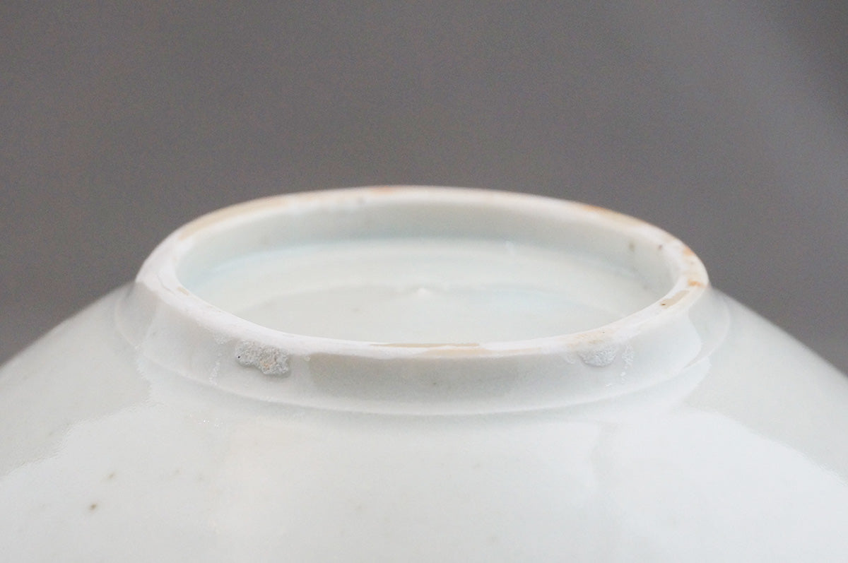 005 青白磁パスタ鉢(7寸) 薪窯焼成 目跡あり