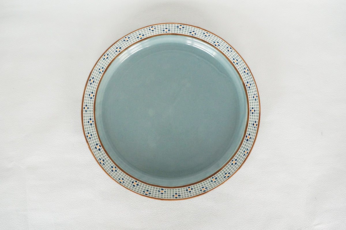 007 リム皿 (L) 水色/ネイビー