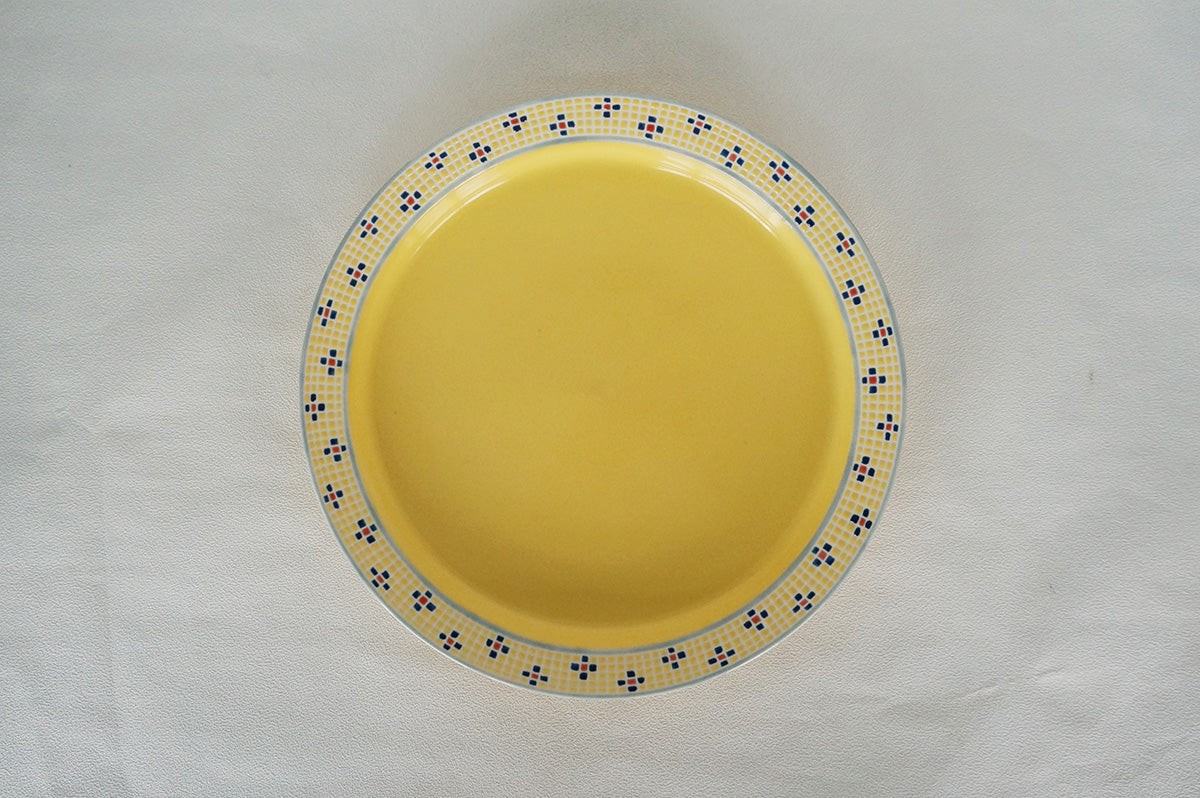 007 リム皿 (L) グリーン/イエロー