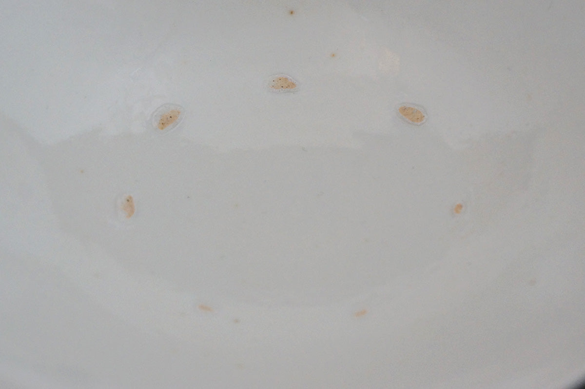 007 青白磁三ッ輪花パスタ鉢 (6寸) 目跡あり