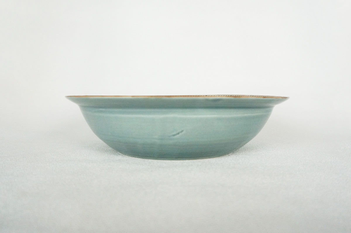 008 パスタ皿 (L) 水色/ネイビー