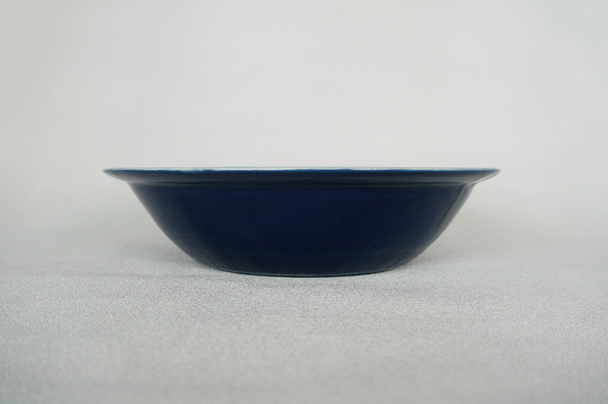 008 パスタ皿 (L) 水色/ネイビー