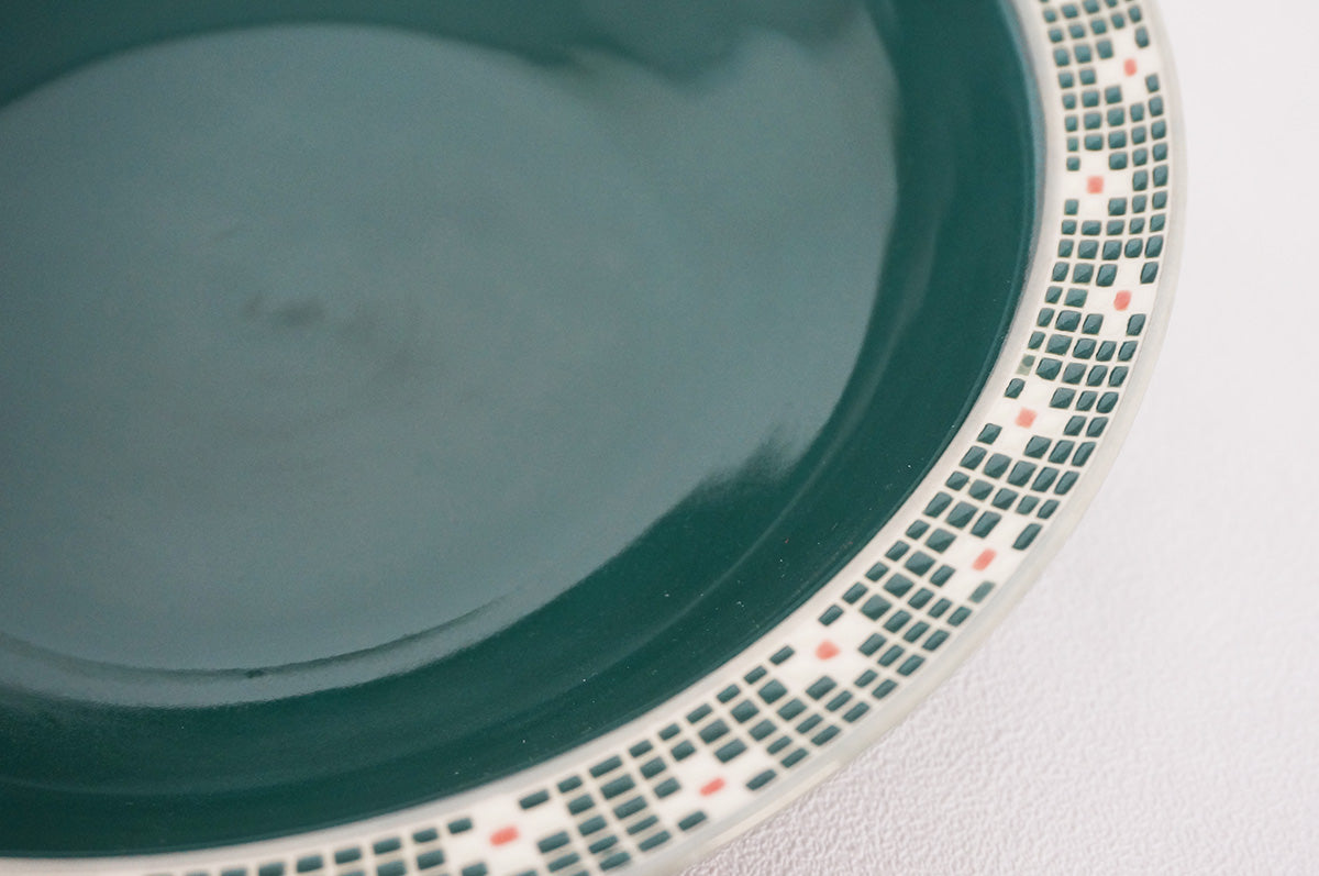 008 パスタ皿 (L) グリーン/イエロー