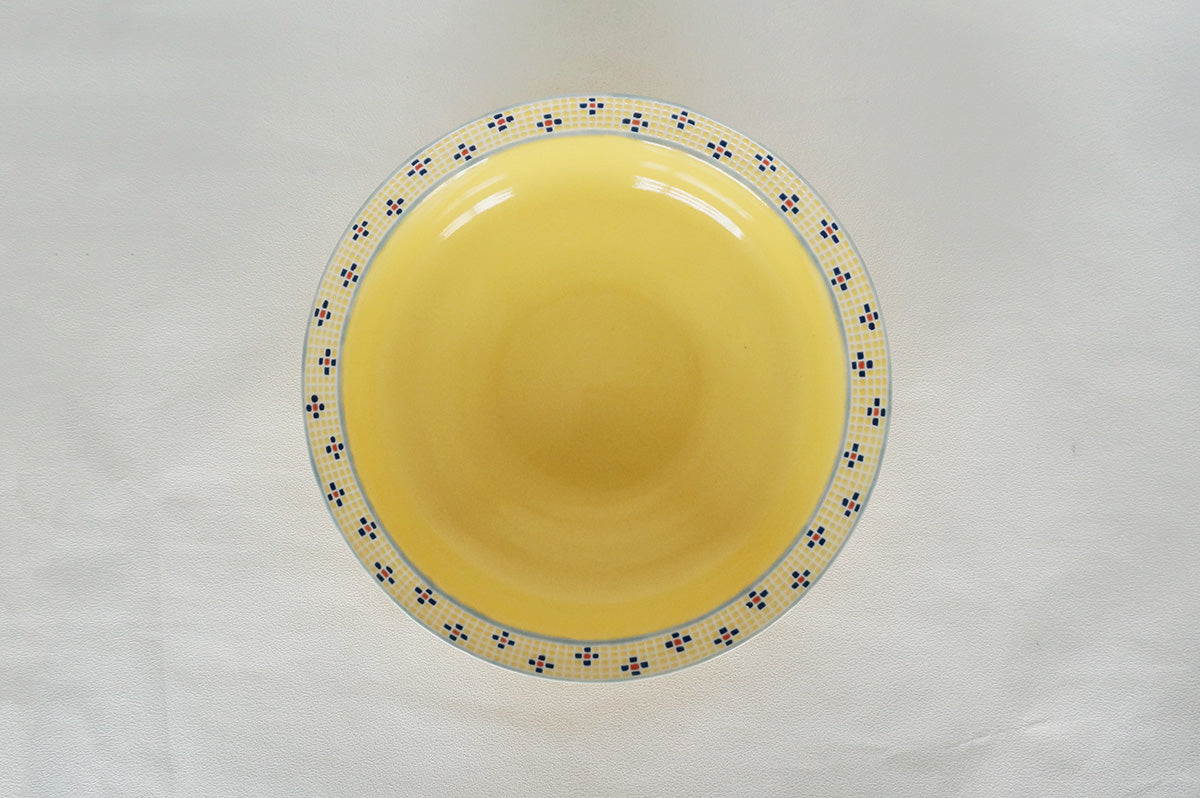 008 パスタ皿 (L) グリーン/イエロー