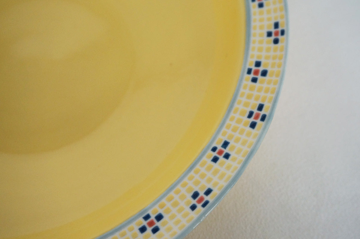 008 パスタ皿 (L) グリーン/イエロー