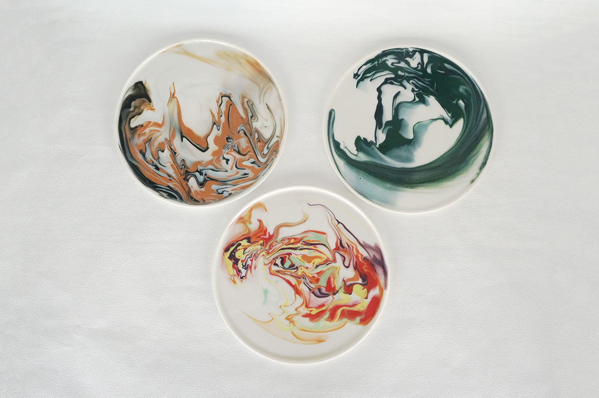 017 marble 円盤フラットプレート L