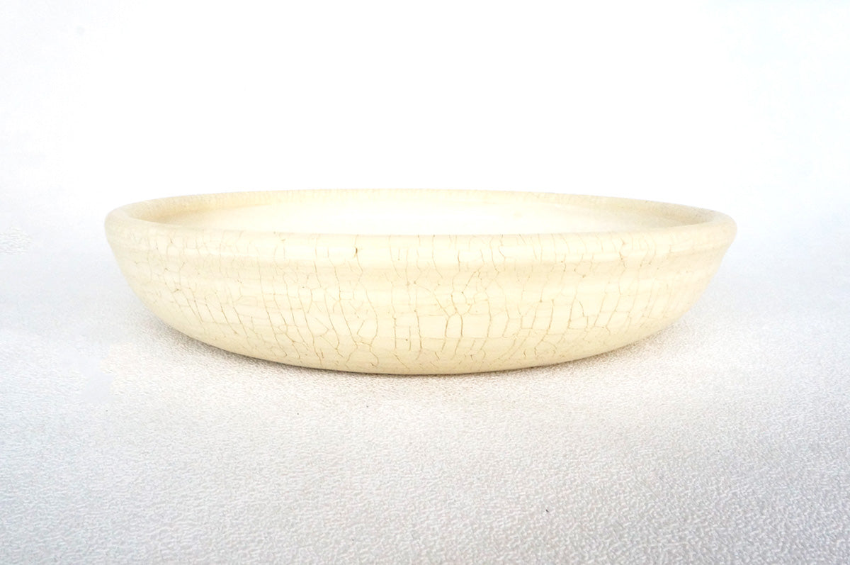 019 白梅花皮　鉢7寸　白1、灰釉1