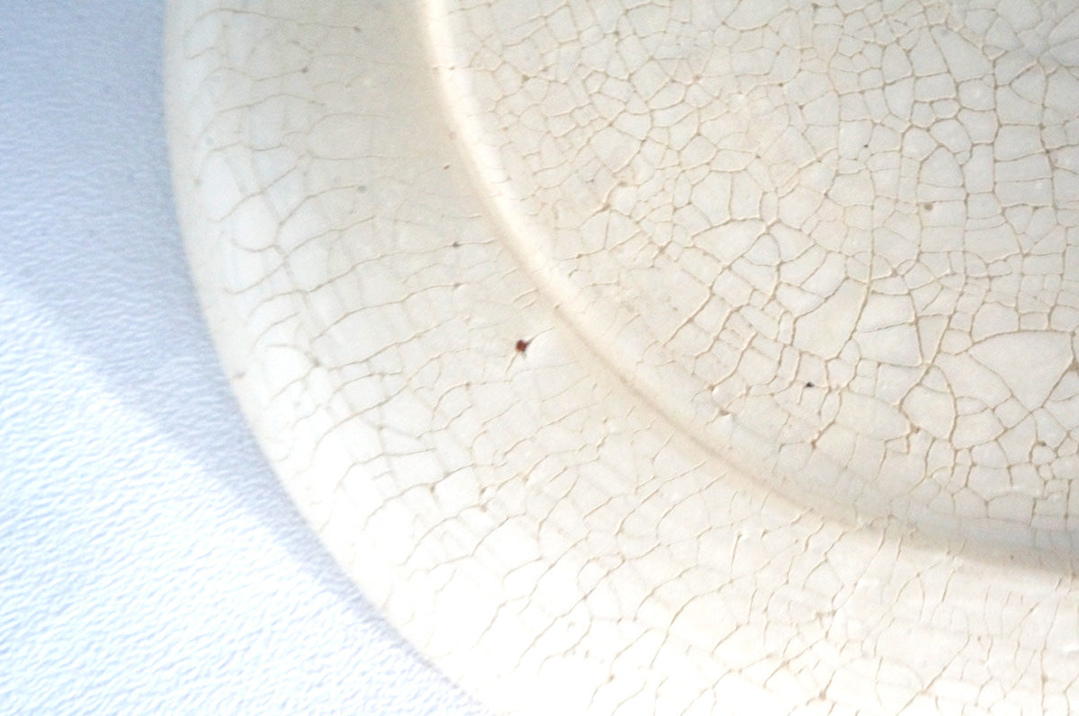 019 白梅花皮　鉢7寸　白1、灰釉1