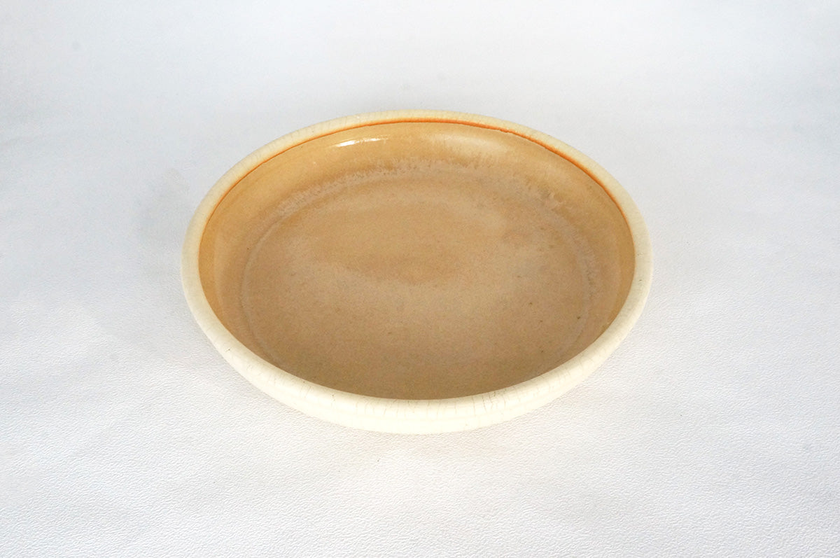 019 白梅花皮　鉢7寸　白1、灰釉1