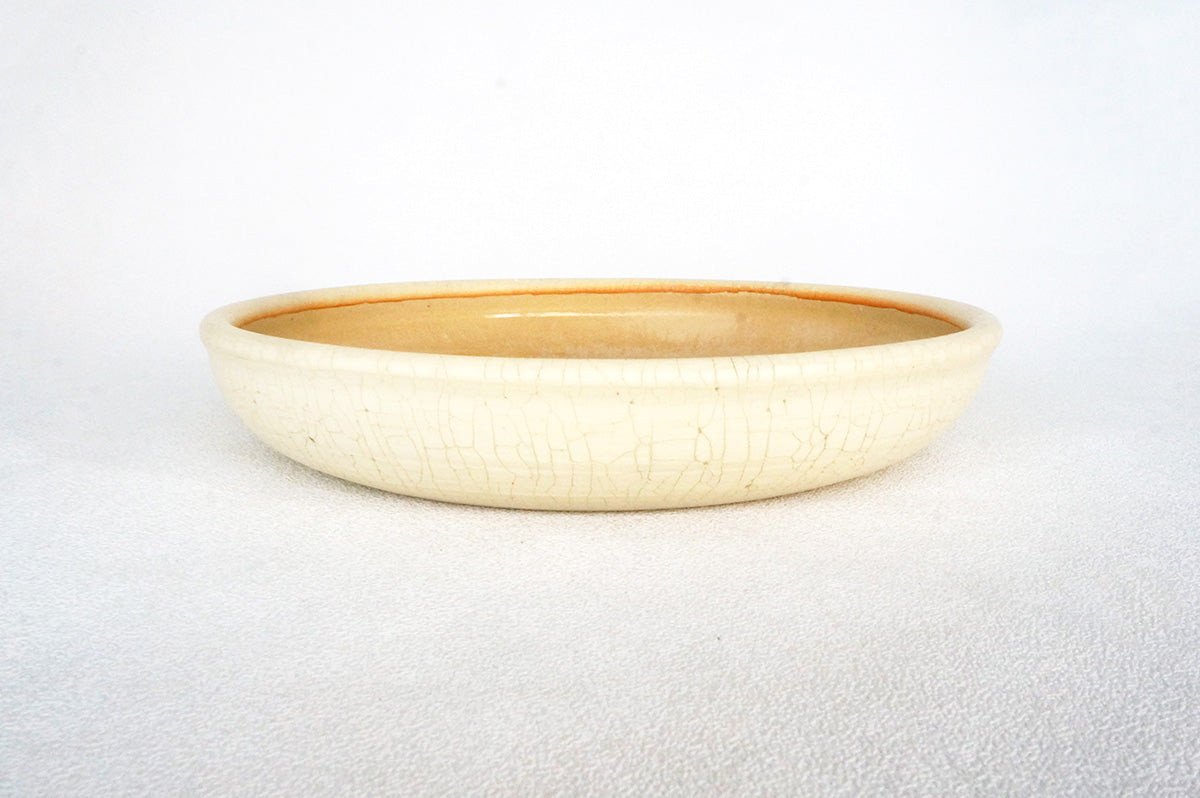 019 白梅花皮　鉢7寸　白1、灰釉1