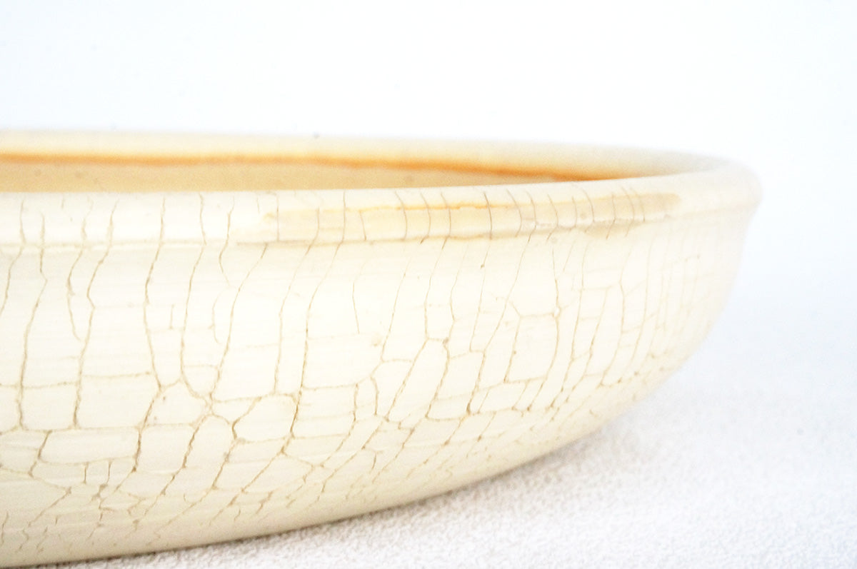 019 白梅花皮　鉢7寸　白1、灰釉1