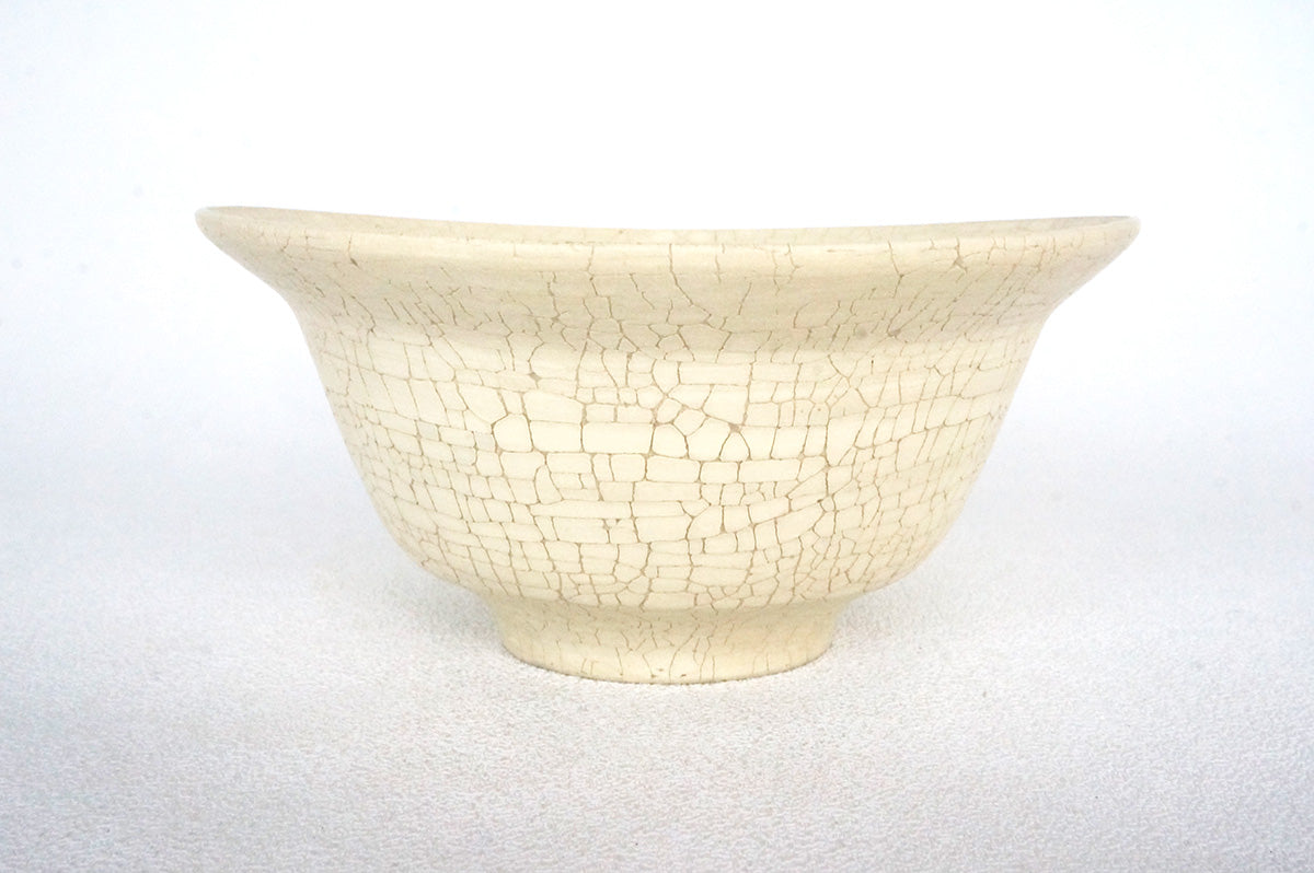 020 白梅花皮　ゆがみ鉢