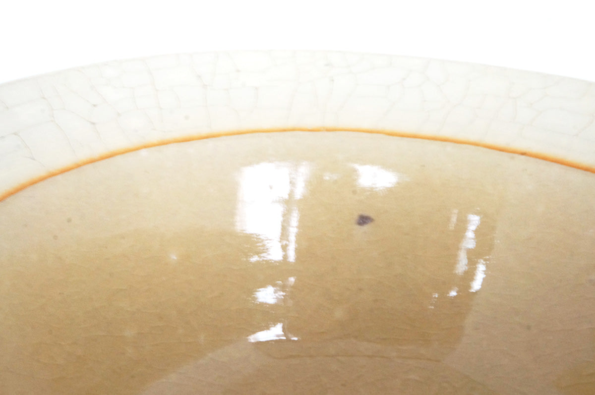 020 白梅花皮　ゆがみ鉢