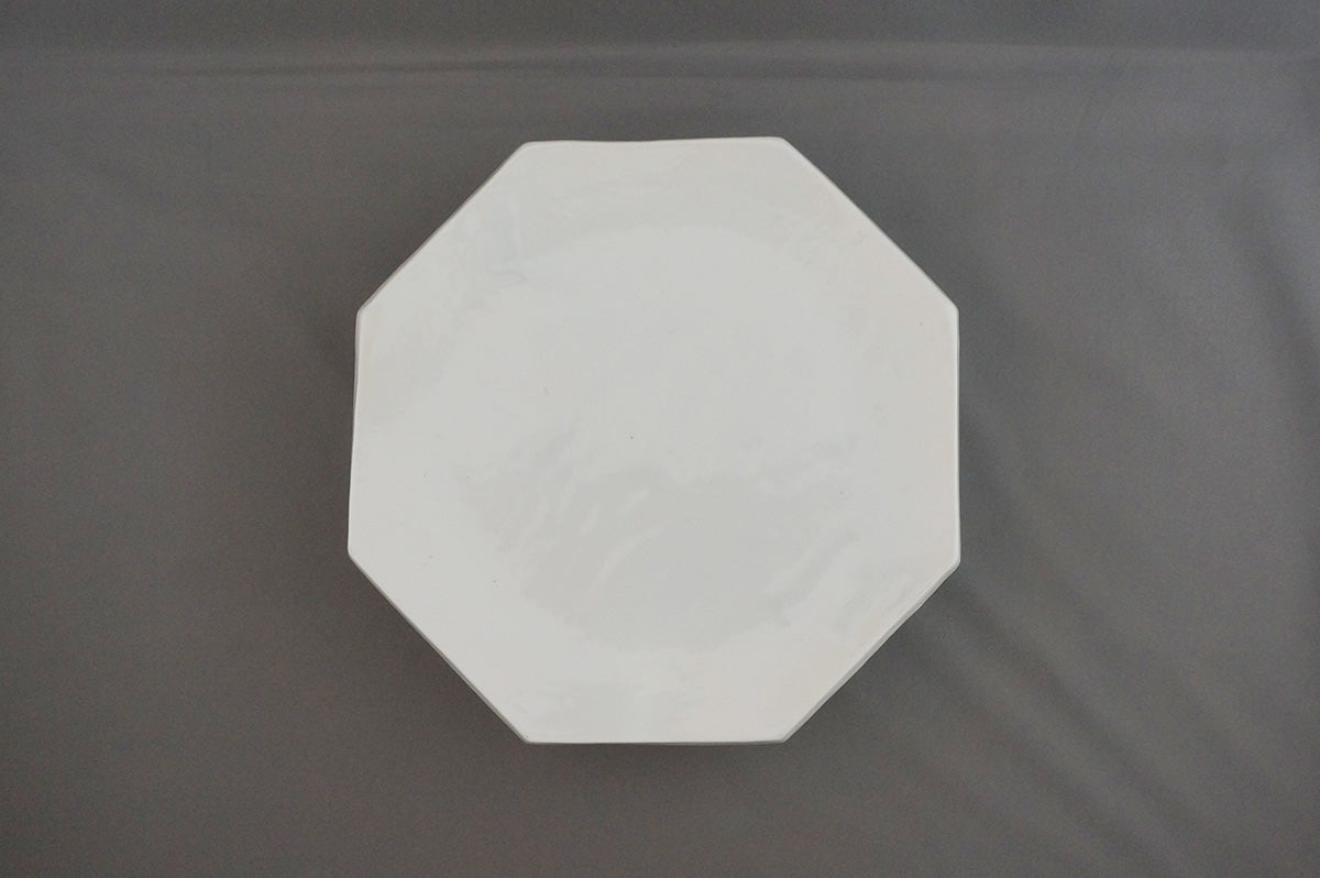 025 青白磁八角台皿（8寸） 2