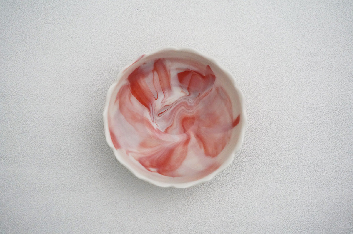 026 marble くびれ小鉢