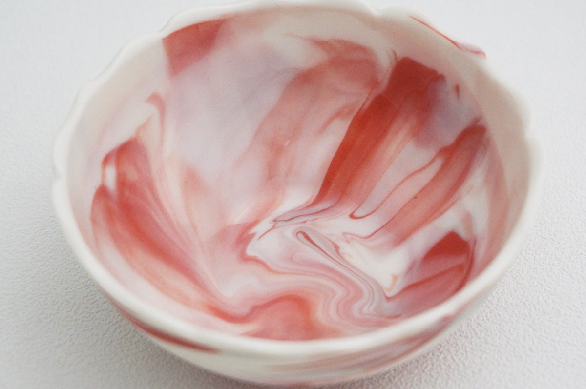 026 marble くびれ小鉢
