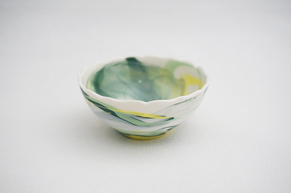 026 marble くびれ小鉢