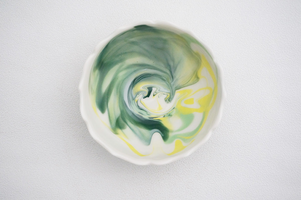 026 marble くびれ小鉢