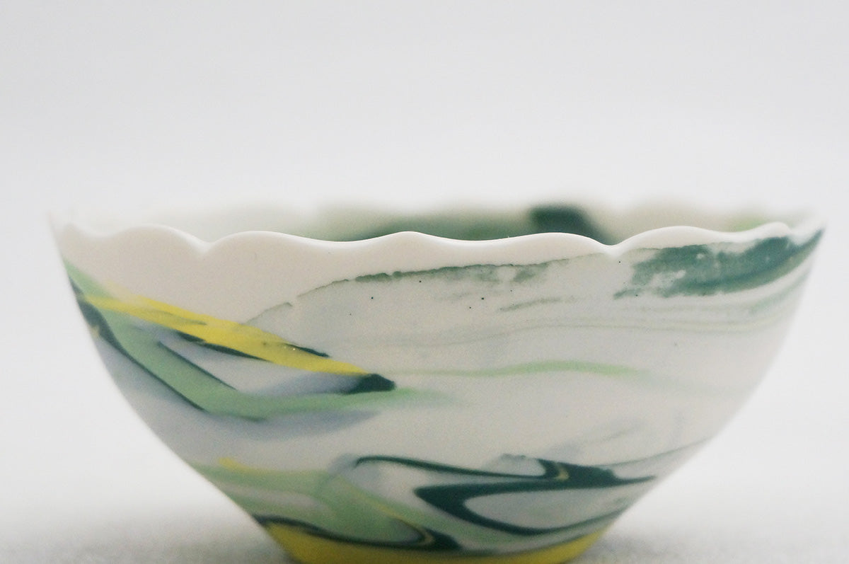026 marble くびれ小鉢
