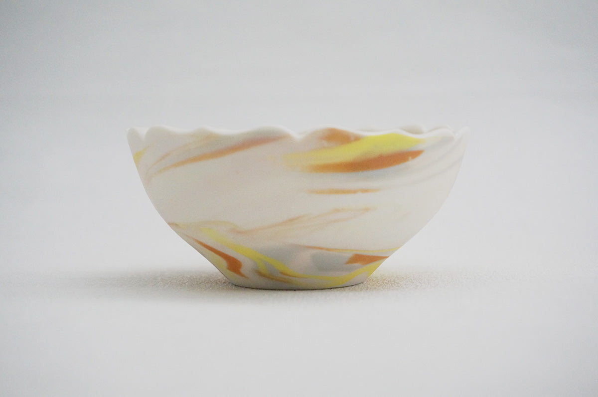 026 marble くびれ小鉢