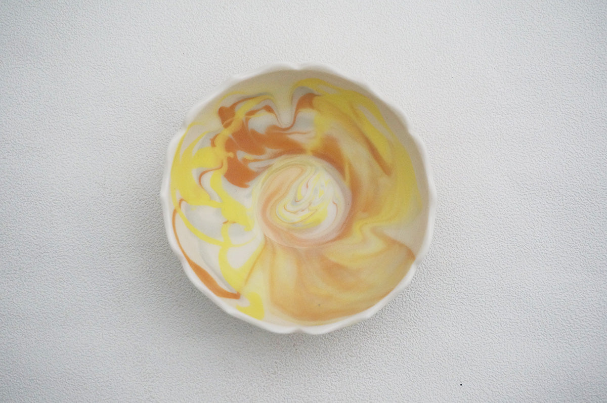 026 marble くびれ小鉢