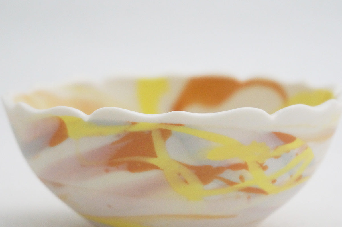 026 marble くびれ小鉢