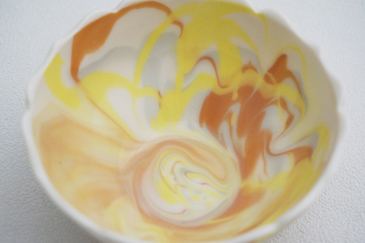 026 marble くびれ小鉢