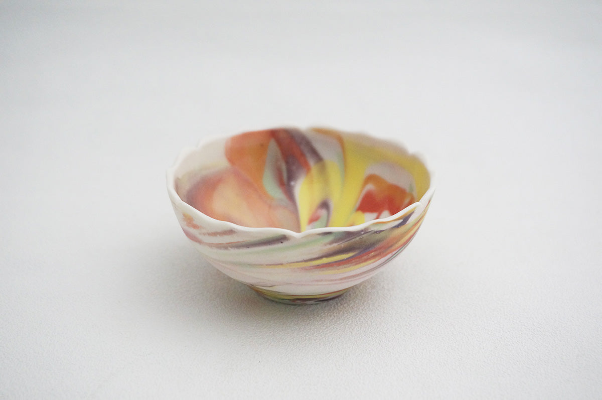 026 marble くびれ小鉢