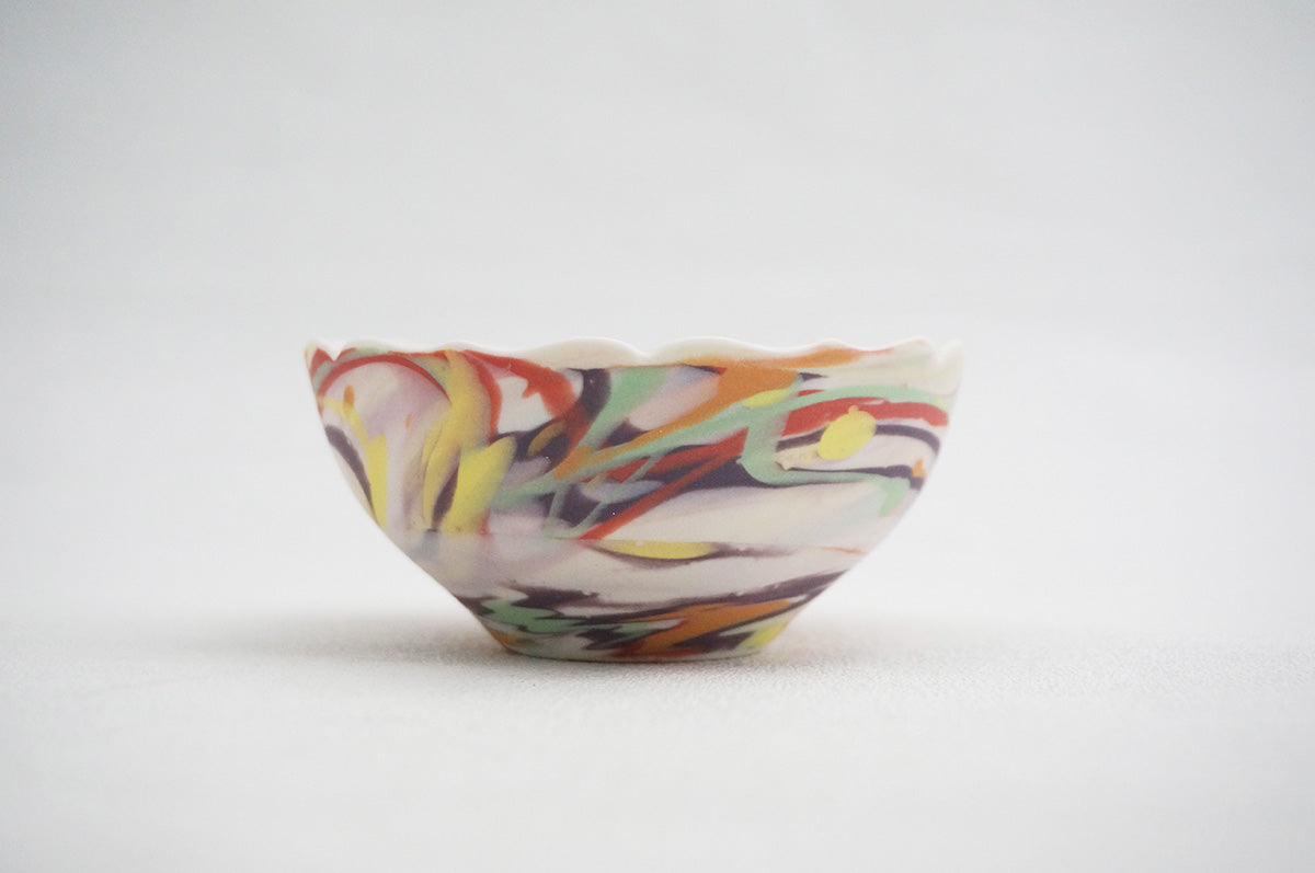 026 marble くびれ小鉢
