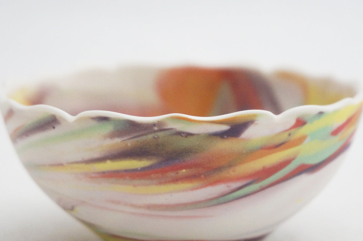 026 marble くびれ小鉢