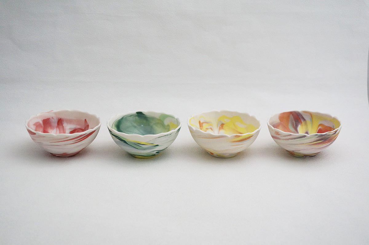 026 marble くびれ小鉢