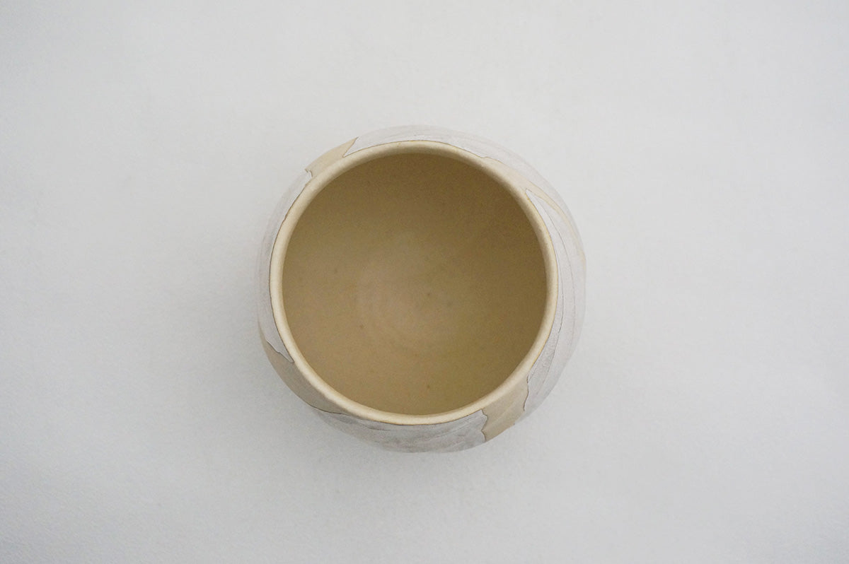 26 ホワイト Spiral 銀彩ロックカップ