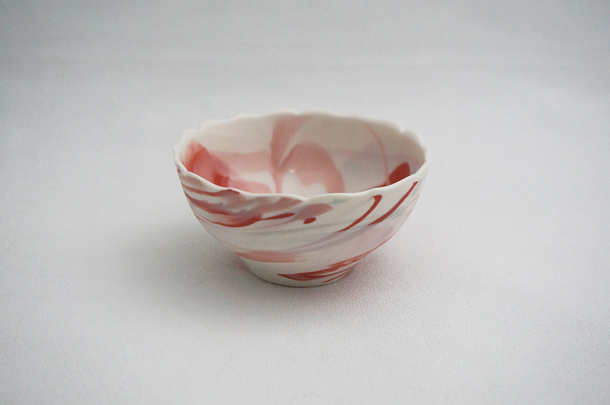 027 marble くびれ中鉢