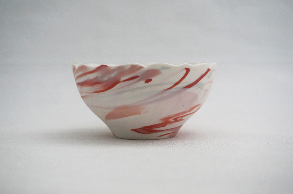 027 marble くびれ中鉢