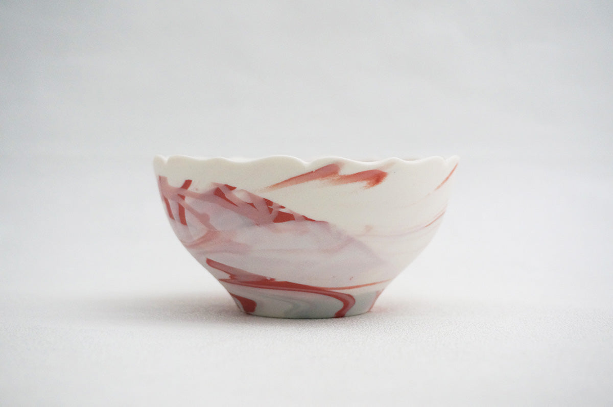 027 marble くびれ中鉢